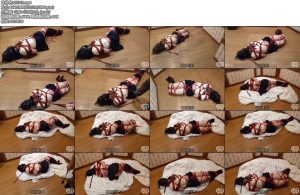 [亚洲绳艺] セーラー服姿の女の子が全身緊縛されて床に転がされムチを受けたり踏まれたりする-丝依依