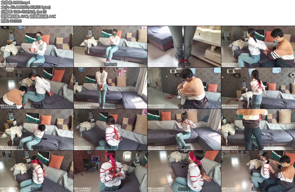 [星星之火] 精致新模红绳讲述挑战如被坏人捆绑绑架如何利用手机和道具逃脱求生不断挣扎-丝依依