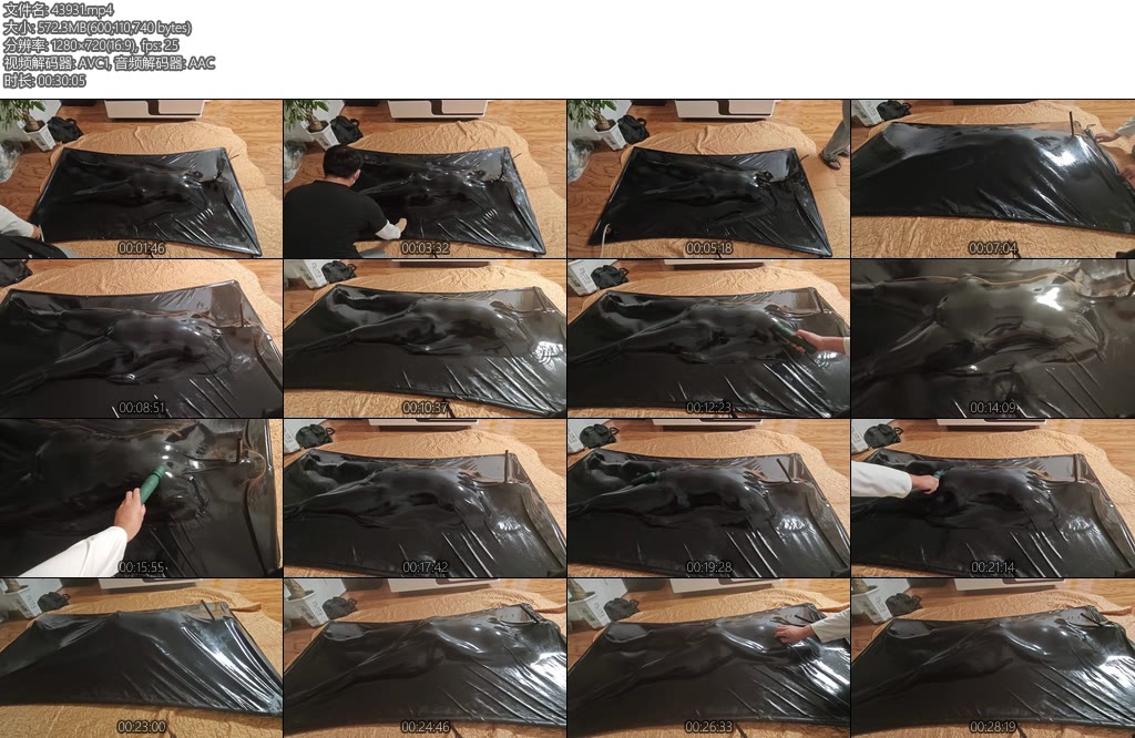 [狸猫原创] 番外女M乳胶真空床小话筒强制按摩强高按摩堵呼吸管挠脚心-丝依依