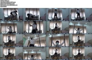 [新月原创] 红豆定拍制服黑丝高跟鞋自己大字铐自己解这身材没谁了但解铐技巧实在笨-丝依依