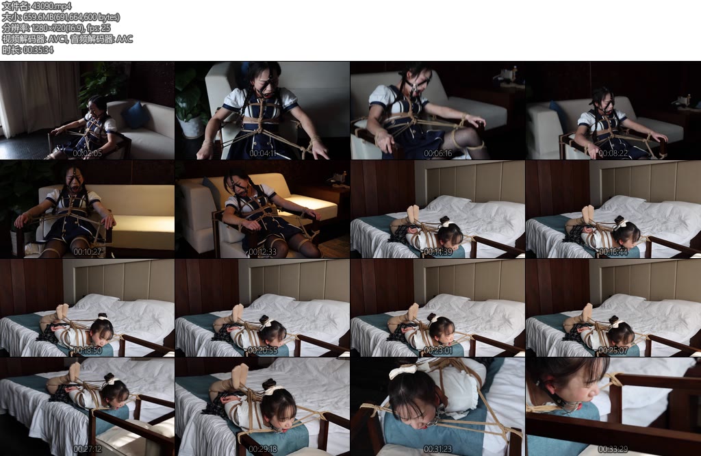 [亚洲绳艺] 倩影 固定与驷马放置-丝依依