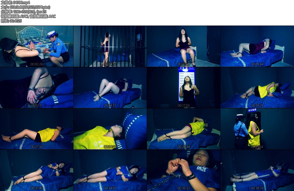 [胜景影视] 罪恶女老大不归路上集女毒贩老大被捕拒后不交代罪行在牢中戴反铐连体颈铐备受折磨-丝依依