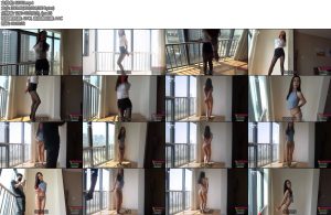 [半岛束艺] 桃子历史经典桃子职业装肚兜双手双脚反绑真空热舞-丝依依