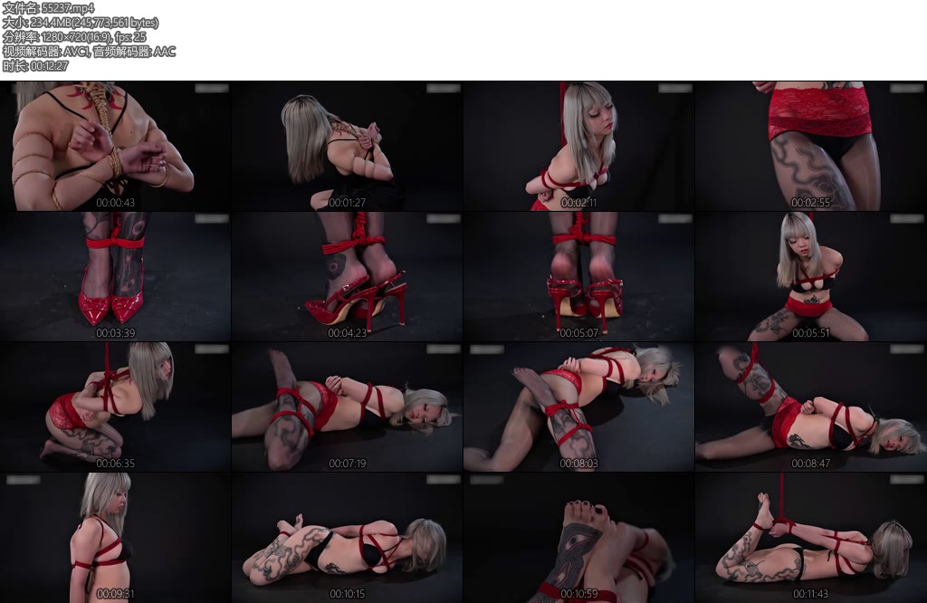 [丽柜美束] えだまめ赤缚调教新片五花大绑日本模特红绳捆绑-丝依依