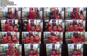 [束心原创] 四位红色秀禾美女捆绑游戏剧情-丝依依