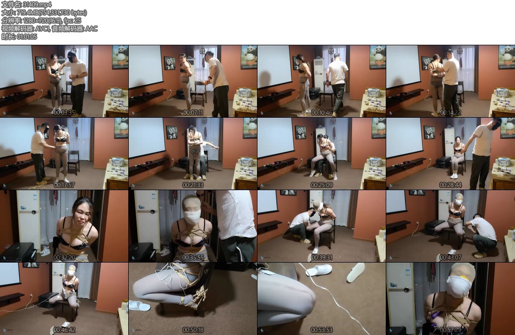 [JS原创] 露楠紧缚实验（5）严密捆绑原味堵嘴X_X小玩具刺激墙纸高超电击恋足放置-丝依依