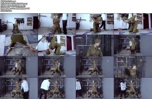 [樱束原创] 女军官被俘反手吊鞭打审问（上下合并）-丝依依