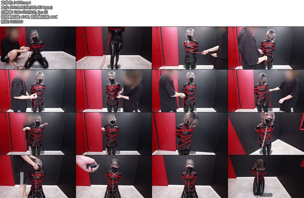 [D-Lemon] Durianラバー緊縛バルーン調教Special Plan 啊嘞？今天是要拍绳缚教程咩？红绳配黑胶真的好好看捏...欸那根长长的是什么东西-丝依依