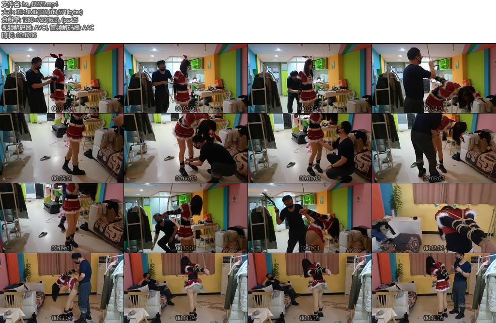 [JS原创] 沐兮直臂捆绑圣诞女郎短靴抚摸鞭打-丝依依