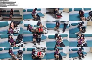 [梦川原创] 御姐系列之紧缚关键词直臂大口球并腿缚股绳12cm高跟抚摸揉胸-丝依依