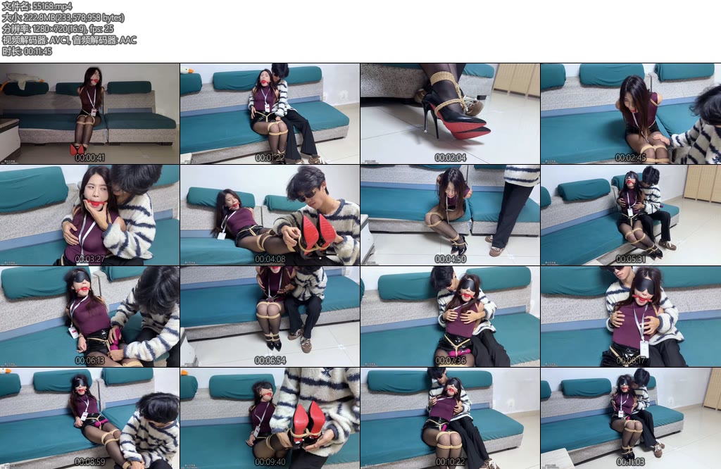 [梦川原创] 御姐系列之紧缚关键词直臂大口球并腿缚股绳12cm高跟抚摸揉胸-丝依依