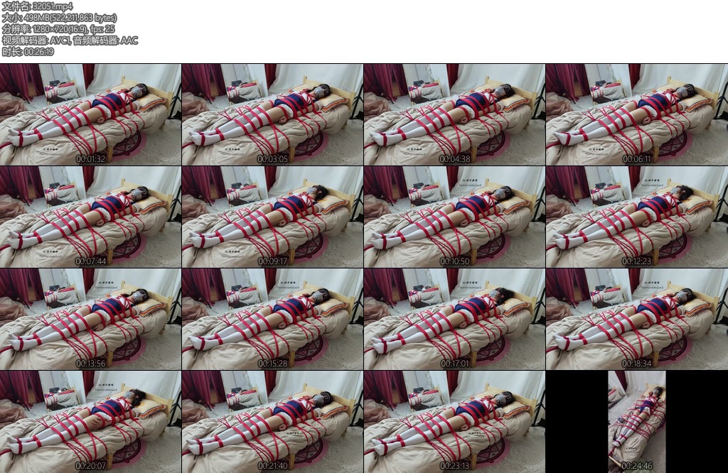 [坎喵原创] 白丝死库水床上固定蒙眼放置-丝依依