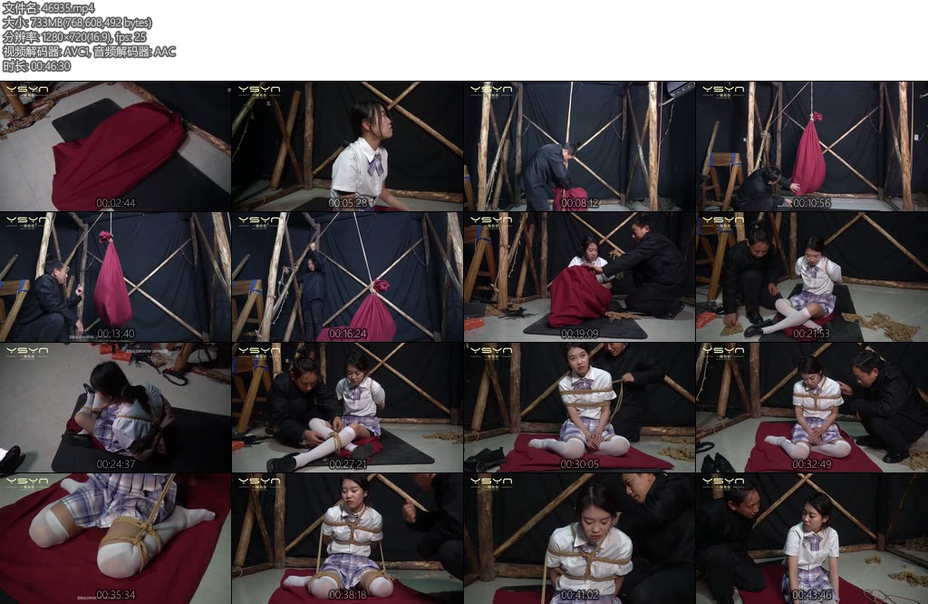 [一绳有你] 绑架JK女孩漂亮JK女孩惨遭绑匪捂晕装袋吊起来海老缚鸭子坐捆绑再次捂晕摆弄尸体-丝依依