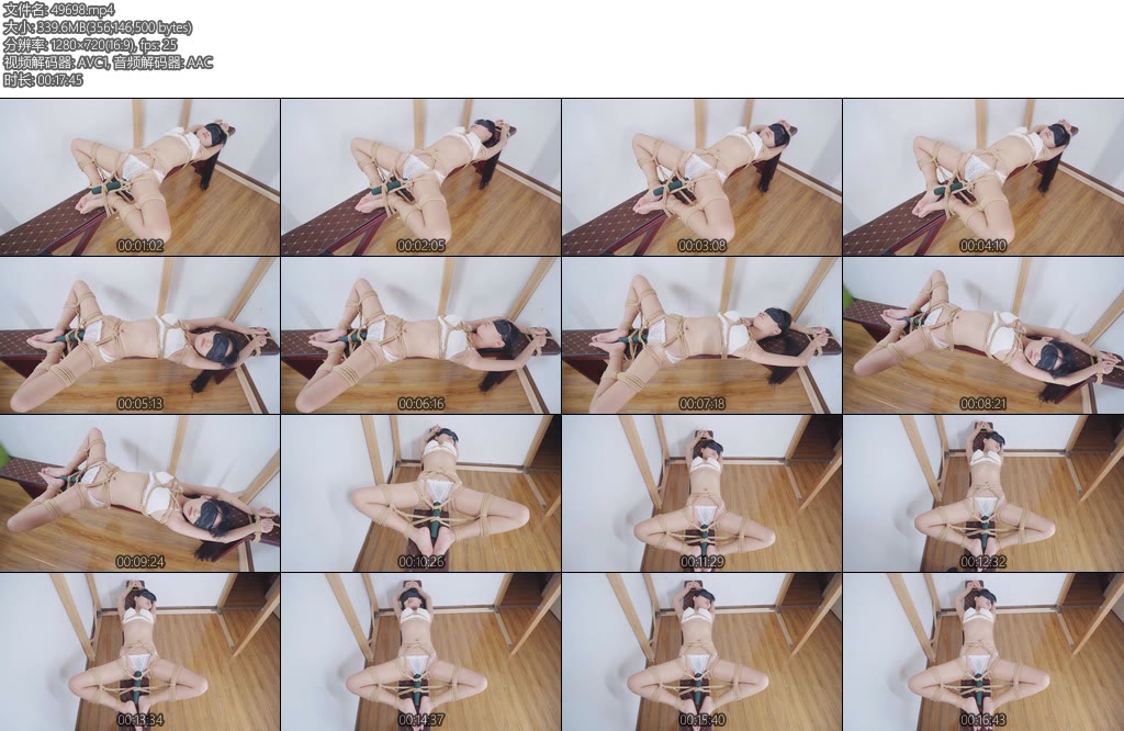 [亚洲绳艺] 冷酱内衣捆绑固定调教-丝依依