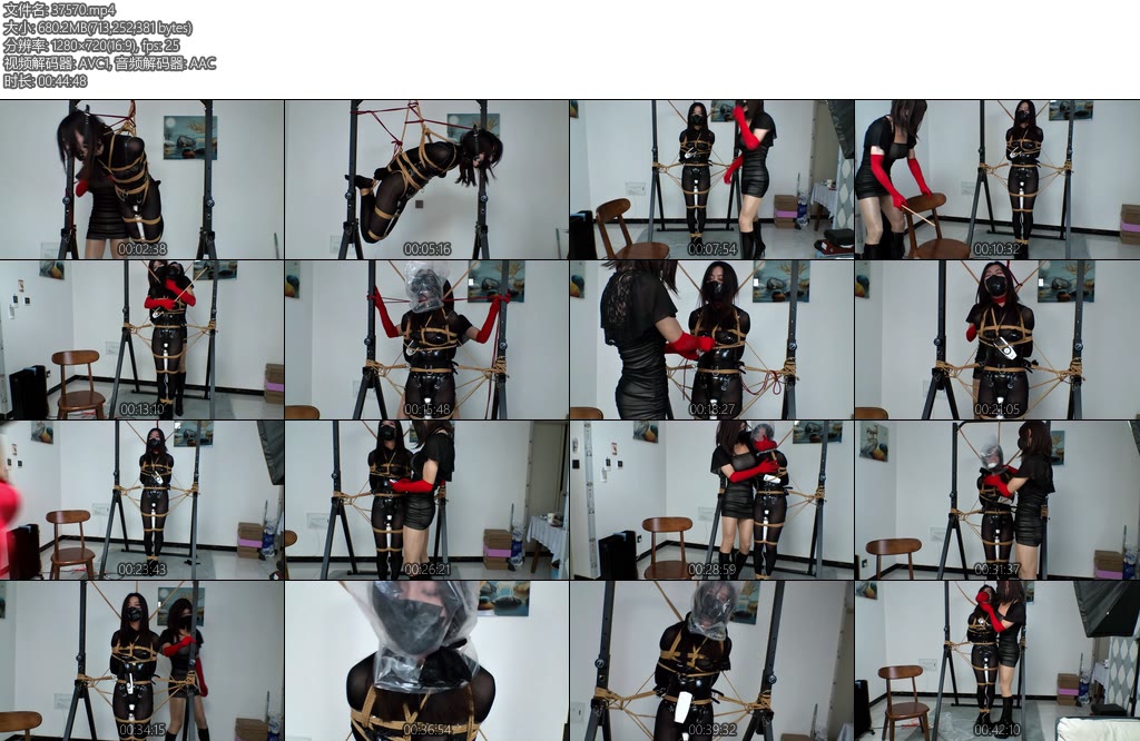 [CD伪娘] 美少女妙月全身油亮黑丝紧缚驷马悬吊马具口塞与胶带轮番严密堵嘴拼命挣扎却逃不开点击仙女棒强制开启痛哭失声完全沦为安安的油亮玩偶太可怜了-丝依依
