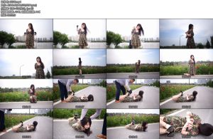 [锐度主张] 嫣儿 江边小路深V绿裙肉丝高跟五花驷马缚-丝依依