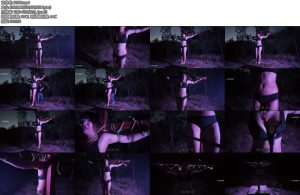 [一绳所爱] 黑夜户外十字架上的雯雯-丝依依