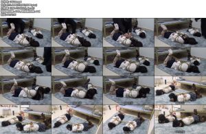 [新月原创] 玉箫 红豆 黑白天使 丝袜驷马连缚蒙眼捆在床边-丝依依