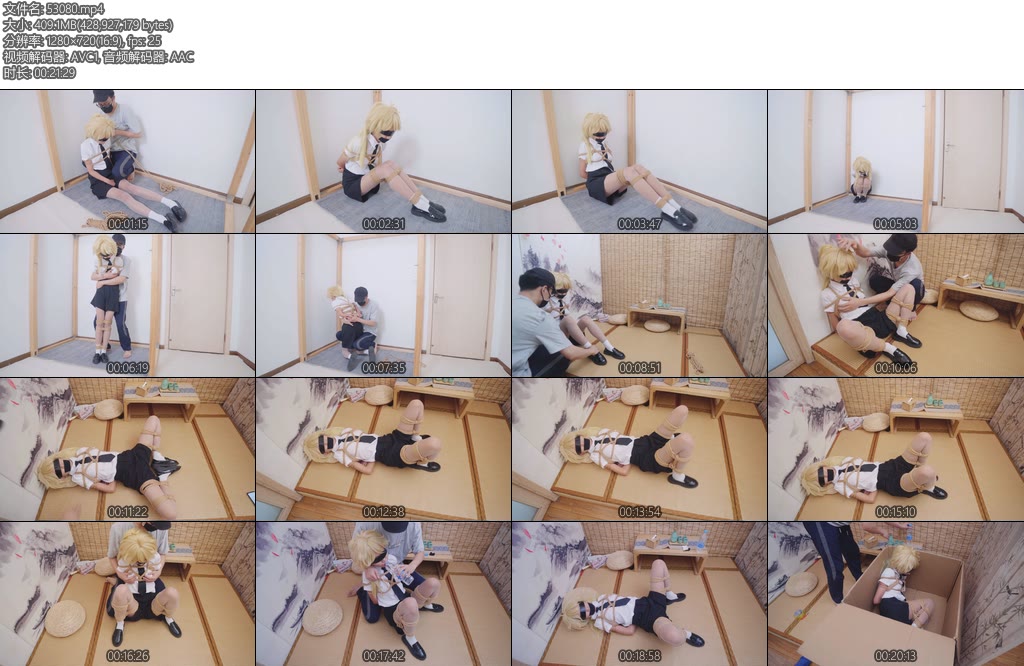 [亚洲绳艺] 同人COS捆绑小剧场角色疑似原神空同人二创角色-丝依依