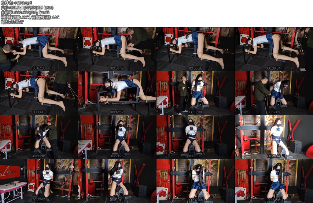 [随心原创] 杨蕊蓝裙JK少女打屁股与震动木马-丝依依