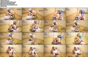 [莉雅原创] 被缚的舞者 丝袜堵嘴，强高，呻吟，连缚 绫波丽、小泉花阳 cosplay-丝依依