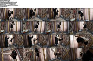 [随心原创] 杨蕊 性感超薄超短裙 金属与极限单腿吊-丝依依