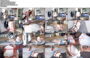 [子衿原创] 美琦裸足高跟细绳勒脖五花绑手指驷马放置-丝依依