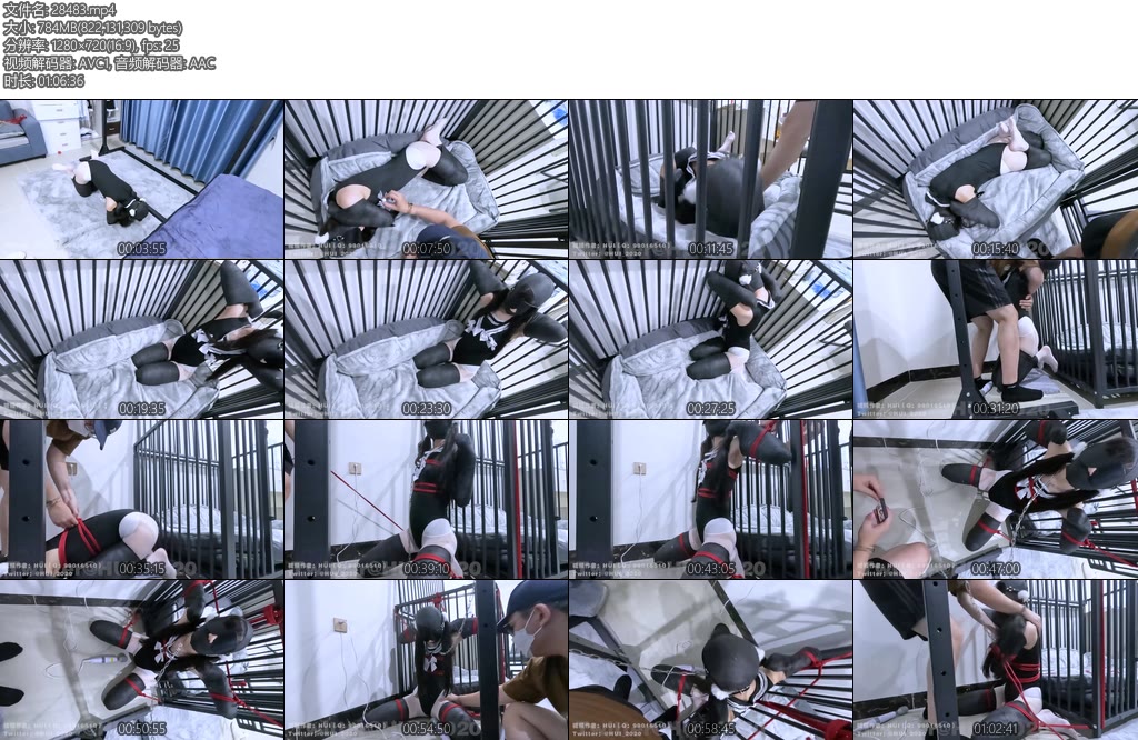 [HUI原创] 潼潼穿着白丝无内被做成人形犬拴着铁链四肢固定强制GC-丝依依