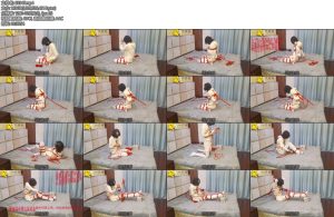 [一只萌熊] 分腿日式下趴加并腿简易老虎凳两种床上固定惩罚自缚教程-丝依依