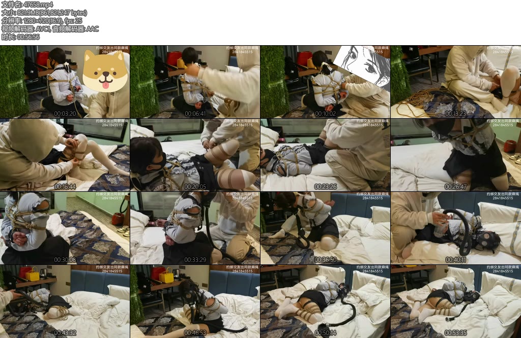 [亚洲绳艺] 绝望的防毒面具和窒息狂魔-丝依依