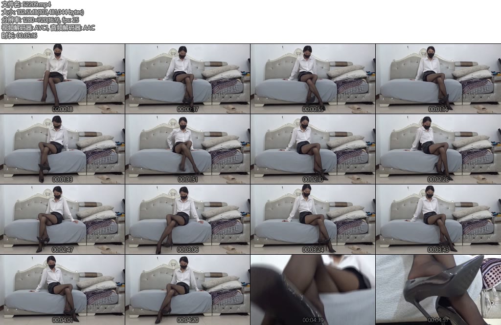 [新月原创] 红豆黑丝无绳麻花腿摆造型双腿麻花腿替换脚尖勾鞋子纯展示-丝依依