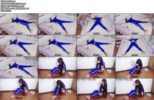 [亚洲绳艺] 冷酱蓝色学生运动服跳绳捆绑大字捆绑-丝依依