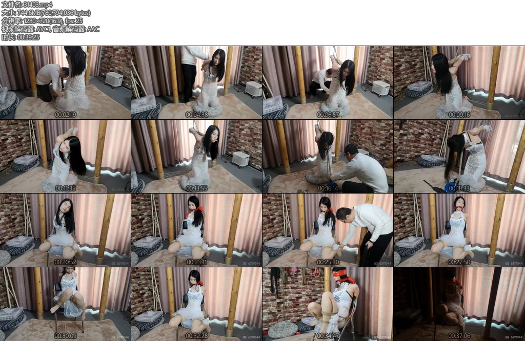 [随心原创] 冷兮 新娘装 被囚禁在调教室玩弄-丝依依