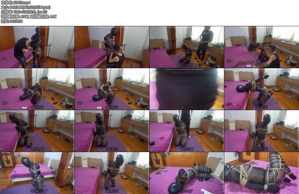 [网友原创] 我的媳妇 125弹、初试滴蜡连身黑丝胶带包头股绳勒yin跪姿吊后身高电击立驷马TJ各种蹂躏-丝依依