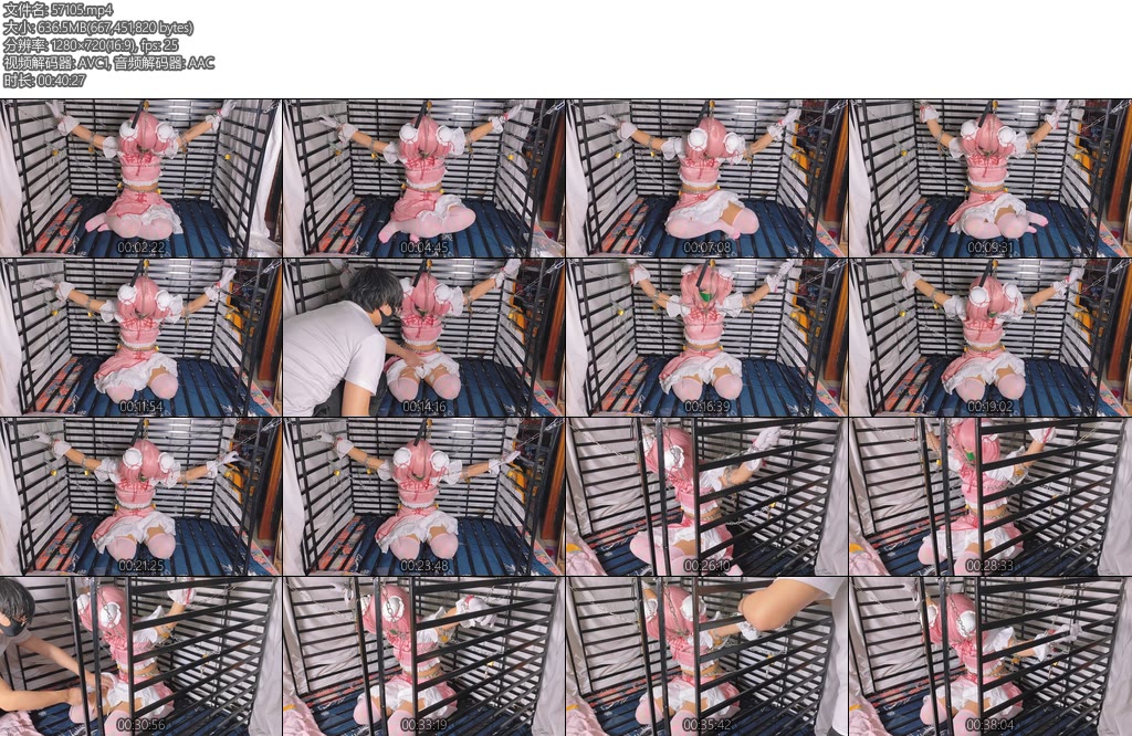 [时绳原创] 魔法少女小圆cos女孩子全身被锁链拘束起来的魔法少女会被好好的被棒棒电击之类的玩弄吧-丝依依