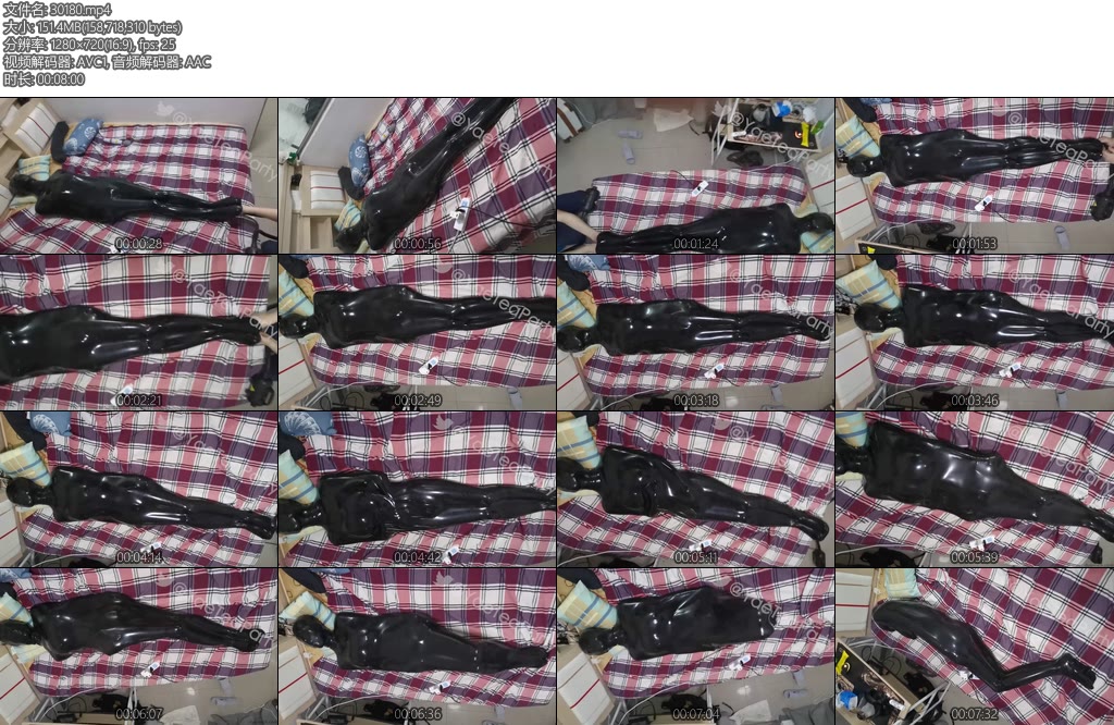 [亚洲绳艺] 八重崎椿乳胶睡袋自我安慰-丝依依