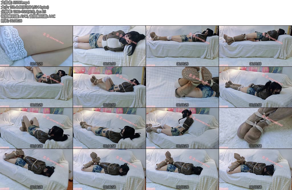 [司念念] 长筒靴小皮衣捆绑挣扎驷马后挣扎摔到地上了00-丝依依