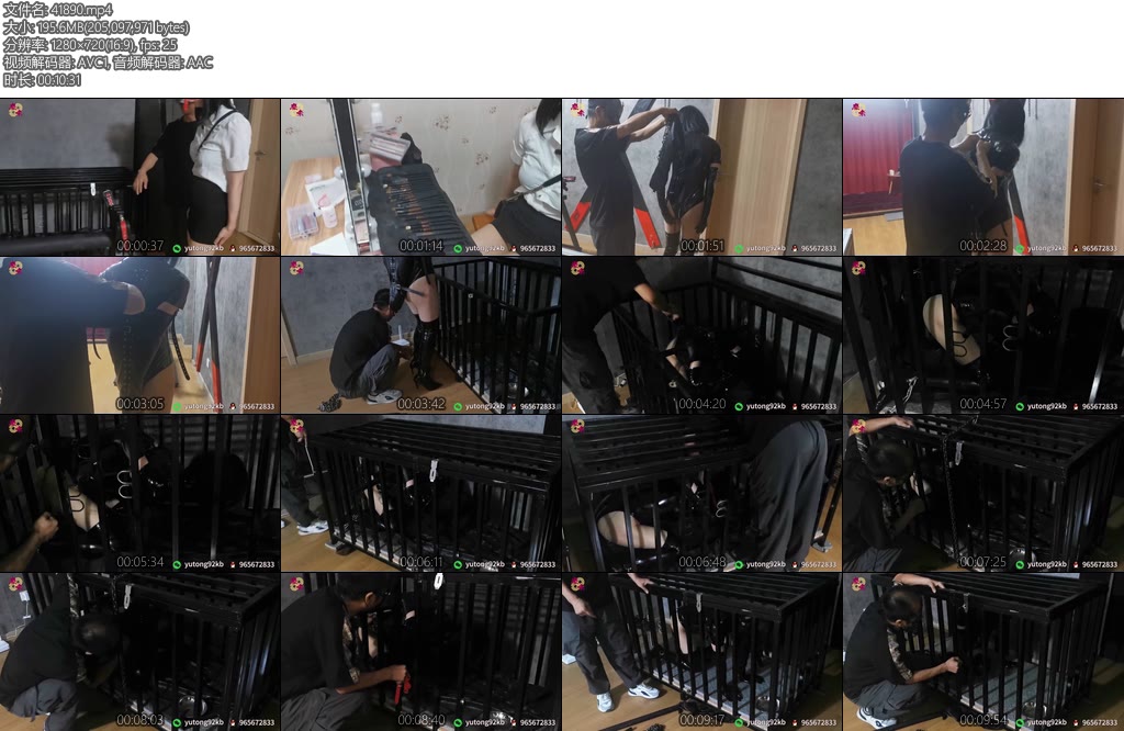 [魔束原创] 伪娘来会所体验01ol装皮革搜查官单手套炮击笼子-丝依依