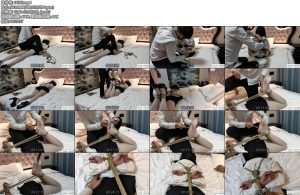 [嗷大喵] 新挠脚心系列（第二集）婷妹白丝高跟被入室绑架挠脚心+挠腰和腋下+刷子刷脚底和疯狂TK折磨到说出银行卡密码-丝依依