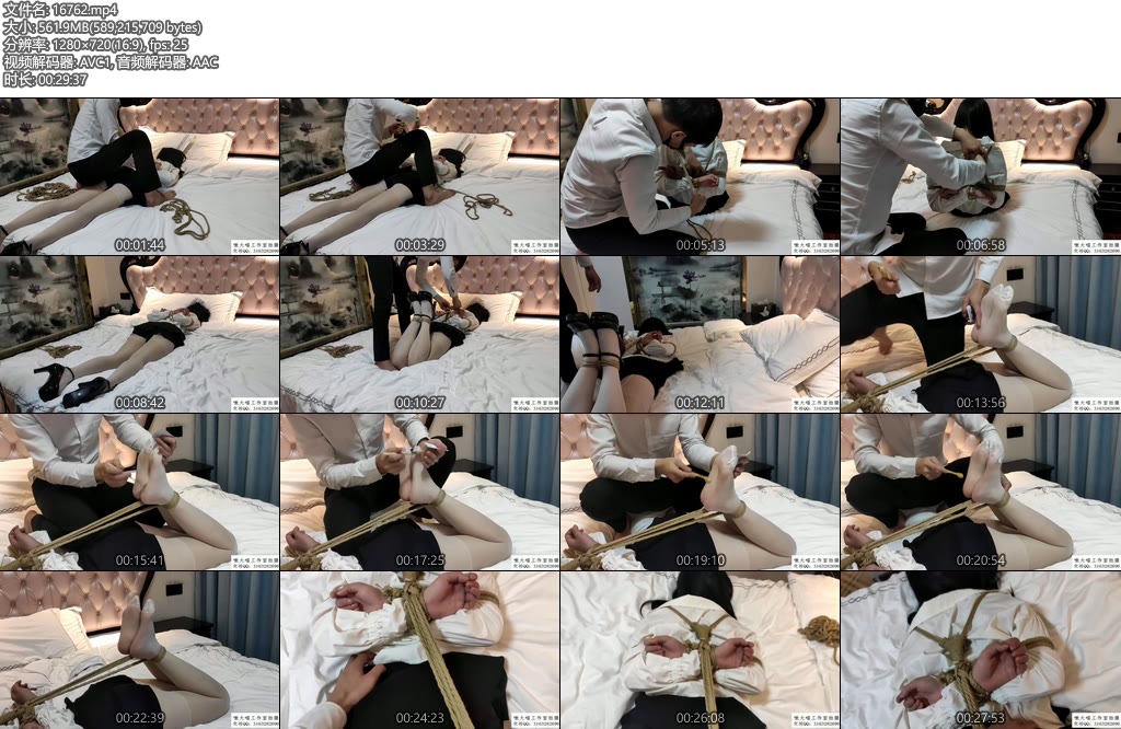 [嗷大喵] 新挠脚心系列（第二集）婷妹白丝高跟被入室绑架挠脚心+挠腰和腋下+刷子刷脚底和疯狂TK折磨到说出银行卡密码-丝依依