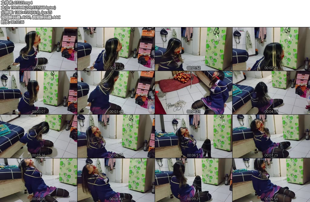 [亚洲绳艺] COS奴役黑丝JK制服KomiSan无法逃脱Part2绑匪回到KomiSan邀请她玩游戏komisan被绑成青蛙式-丝依依