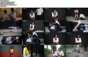 [一绳有你] 毒网中的凤凰漂亮女孩倒卖禁品被抓戴头套金属枷锁重镣驷马五花大绑赴刑场-丝依依