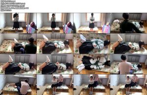 [WN原创] 妹子第一次体验捆绑，白棉袜日式驷马挣扎-丝依依