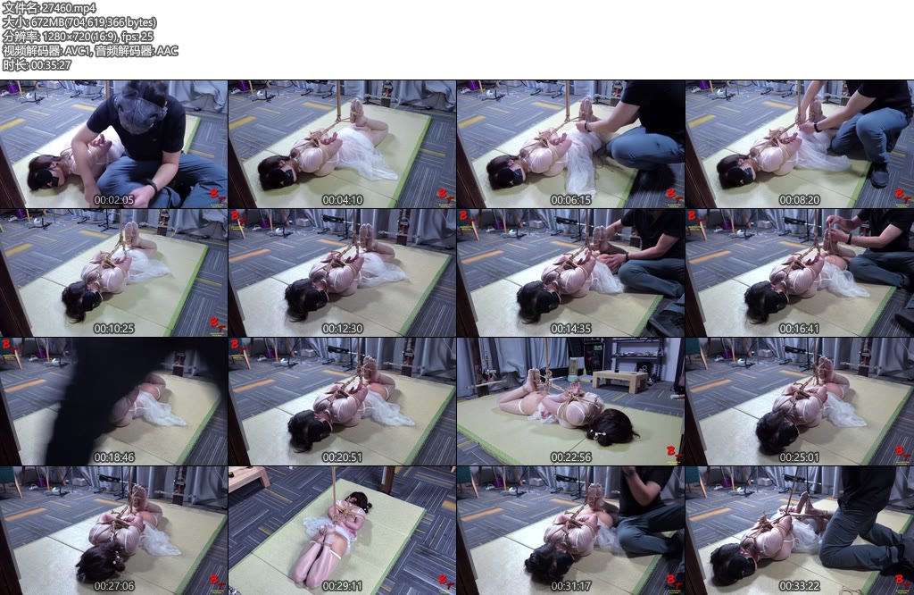 [绳精病] 白丝新娘落入新婚陷阱被怪癖丈夫紧缚折磨-丝依依