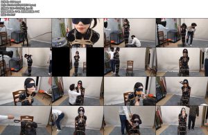 [随心原创] 汤圆胶衣搜查官各种颜色胶带多层堵嘴-丝依依