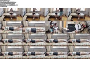 [WN原创] 假装外出的弃置实验，大长腿丹丹蛇缚，口球堵嘴真实求救-丝依依