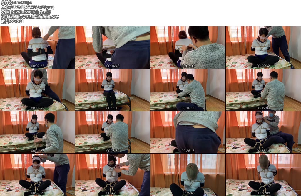 [WN原创] 来酱狂 堵 深渊，运动夏装黑袜，超紧团缚挣扎，严厉多重堵嘴-丝依依