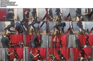 [魔束原创] 伪娘来会所体验（2）多功能木马架体验伪娘搜查官木马架口球捆绑龙门架X_X电击-丝依依