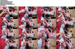 [象人原创] （4）朝朝虐足专场牙签滴蜡涂油脚趾绑在一起的小脚丫真好玩-丝依依