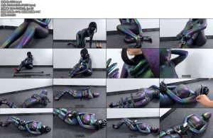 [无脑鱼工作室] 新的Zentai紧身衣和自缚面具呼吸袋拘束带全身Zentai全包玩具自嗨-丝依依